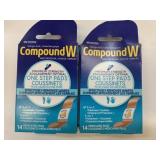 2x 14/Pk Compound W Wart Remover One Step Pads