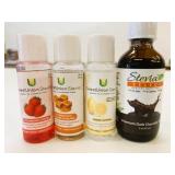 4x 30 & 60ml Stevia Flavored Sweeteners