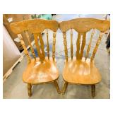 2 Maple Dining Chairs Needs Refinishing