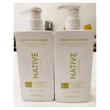 2x 487ml Native 2 in 1 Shampoo & Conditioner