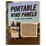 New 3 Pack Portable Wind Panels 68" x 68" Each
