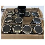 Case of 36 Black Printed Coffee Mugs