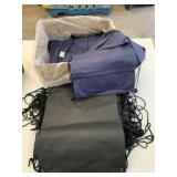Lot of Assorted Black & Blue Drawstring Bags