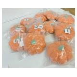 11 New 8" Pumpkin Shaped Throw Pillows