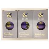 3x 120/Pack KPets Unscented Poop Bags