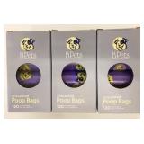 3x 120/Pack KPets Unscented Poop Bags