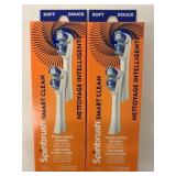 4 New Spinbrush Smart Clean Soft Replacement Heads