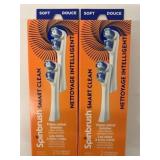 4 New Spinbrush Smart Clean Soft Replacement Heads