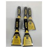 5 New 3" Stanley Stiff Blade Scrapers