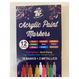 New Pack of 12 Acrylic Paint Markers