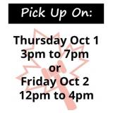 IMPORTANT! Pick up days/times:
