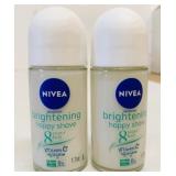 2x 50ml Nivea Brightening Happy Shave Deodorants