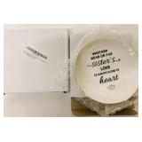 2 New Sisters Gift From Sister 4.5" Plates
