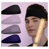 3x 2 Pack New Mens Sports Headbands