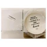 2 New Sisters Gift From Sister 4.5" Plates
