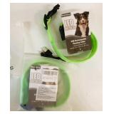 2 New LED Rechargeable Dog Collars