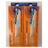 4 New Spinbrush Smart Clean Soft Replacement Heads