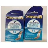 2x 14/Pk Compound W Wart Remover One Step Pads