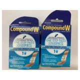 2x 14/Pk Compound W Wart Remover One Step Pads