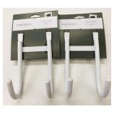 2 New Threshold Heavy Duty Over The Door Hooks
