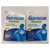 2x 18/Pk 500mg Gaviscon Nausea Natural Ginger