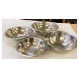 4 Stainless Steel Mixing Bowls