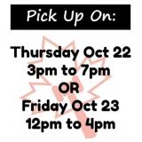 IMPORTANT! Pick up days/times: