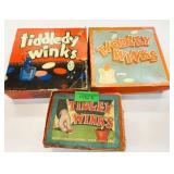 3 Vintage Tiddly Winks Games