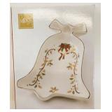New Mikasa Holiday Elegance Bell Candy Dish