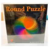 New 1000Pc Round Puzzle Blazing with Color