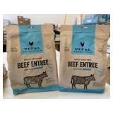 2x 369g Vital Essentials Freeze Dried Beef Entree