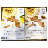 2x 120g Simple Mills Sweet Thins Crackers