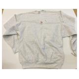 2 New Grey L Hanes Activewear Crew Sweatshirts