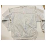 2 New Grey L Hanes Activewear Crew Sweatshirts