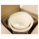 New West Elm Large 3 Wick Unscented Candle