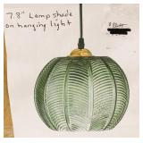 Green Glass Hanging Pendant Light Fixture