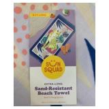 New 36" x 72" Extra Long Sun Squad Beach Towel
