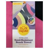 New 36" x 72" Extra Long Sun Squad Beach Towel