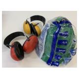 Hard Hat & 2 Pairs Earmuffs