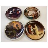 4 Norman Rockwell Plates
