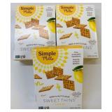 3x 120g Simple Mills Leamon Sweet Thins