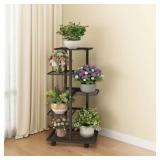 New 5 Layer Black Metal Plant Stand