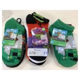 9 New Pairs Kids Socks Shoe Size 3-6