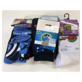 9 New Pairs Kids Socks Shoe Size 3-6