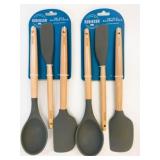 2 New 3 Pc Silicone Kitchen Tool Sets
