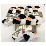 18 New Pairs Fila Womens Sock Size 6-8 Ankle Socks