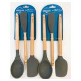 2 New 3 Pc Silicone Kitchen Tool Sets