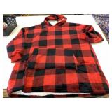 New Plaid Oversize Fleece Hooded Poncho