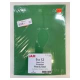 New 50 Pack 9x12" Green Peel & Seal Envelopes