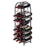 New Sortwise 23 Bottle Black Metal Arch Wine Rack